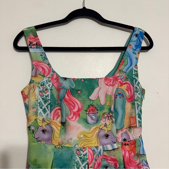 Too Fast My Little Pony Fit and Flare Skater Dress Novelty Print Size Small - Picture 2 of 5